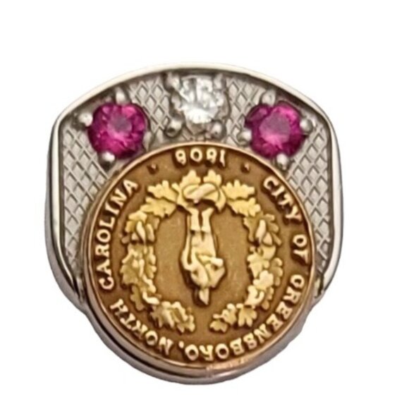 10K Yellow Gold City of Greensboro, North Carolina 1808 Lapel Tie Pin, E931 - Picture 1 of 10